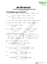 Bài tập Hóa học  Sử dụng cho lớp bồi dưỡng Hóa THCS